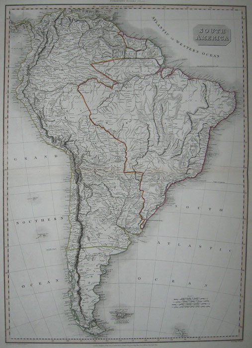 (SOUTH AMERICA). THOMSON, John [fl. 1813-1869]. South America. Drawn & Engraved for Thomson’s New General Atlas Edin[burgh] Septr. 16th 1814.